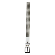Bossi 'Silver on White' Studded Belt