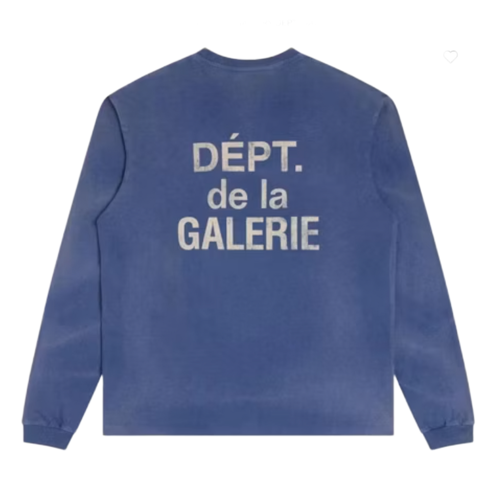 Gallery Dept. 'Navy' French Logo Long Sleeve Tee