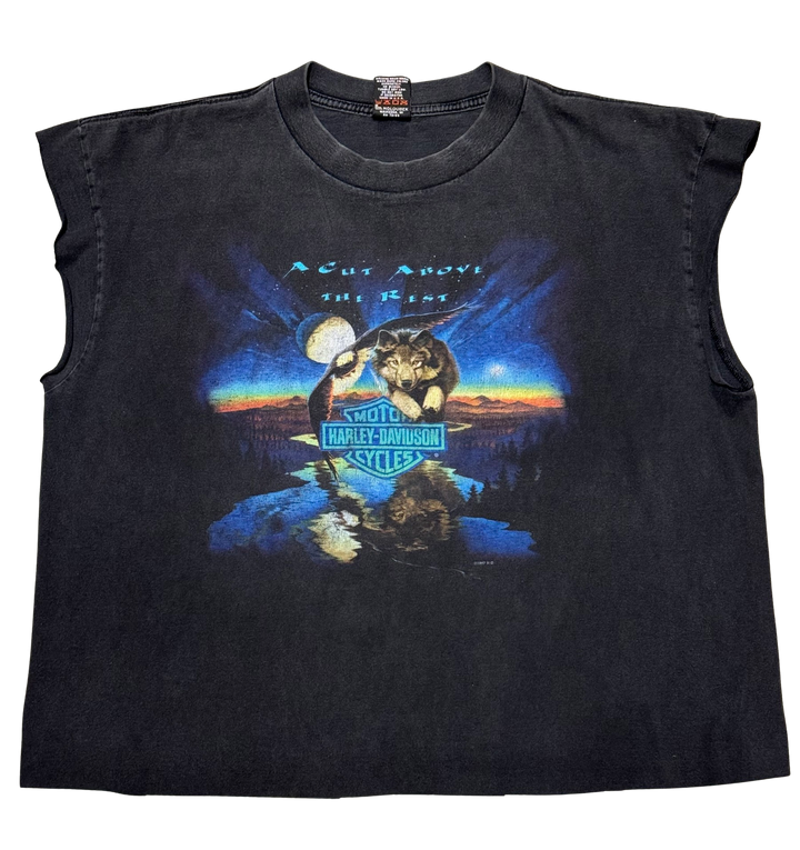 Harley Davidson 'A Cut Above The Rest' Vintage Cutoff Tee