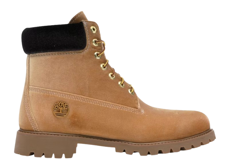 Timberland x Off White 'Wheat' Velvet Sneakers