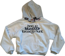 Murd333r.fm x Greedy Unit 'Hunter' Grey Zip Up Hoodie