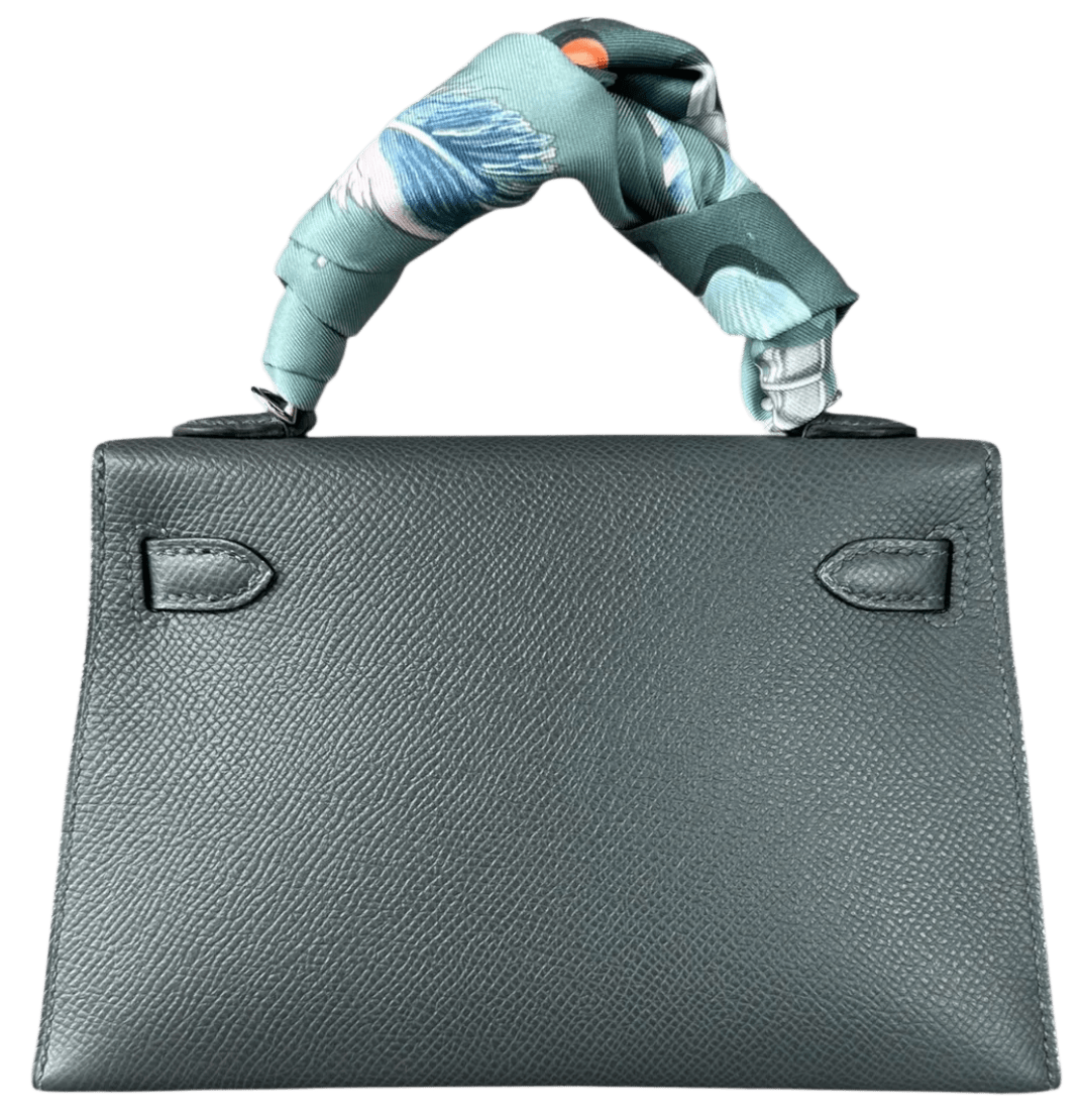 Hermés Vert Amande Epsom Mini Kelly 20 Bag