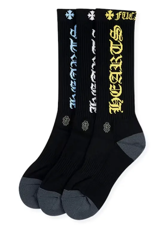 Chrome Hearts 'Multicolor' Black Socks