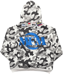 Murd333r.fm x Greedy Unit 'White Camo' Zip Up Hoodie