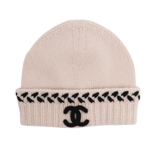 Chanel 'White & Black Chain' Knit Cashmere Beanie