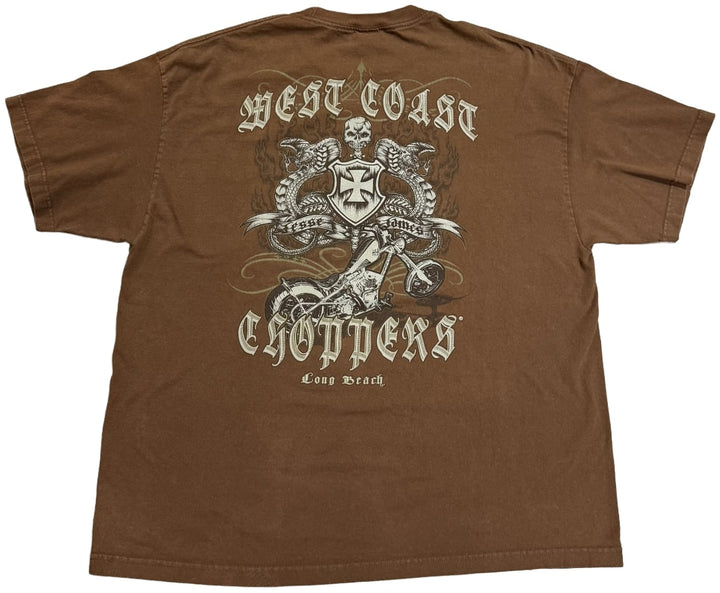 West Coast Choppers 'Cobra' Vintage Brown Tee