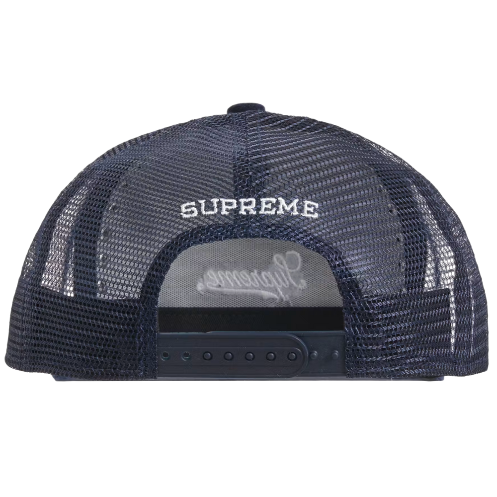Supreme 'Navy' Studded Velvet Mesh Back 5-Pannel