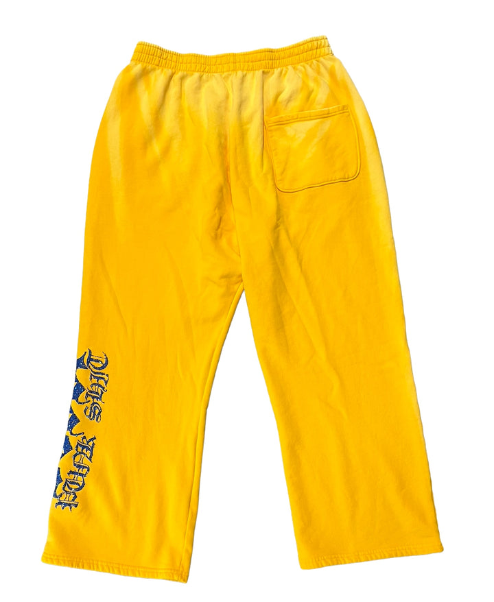 Bossi 'Blue Logo' Washed Yellow Sweatpants
