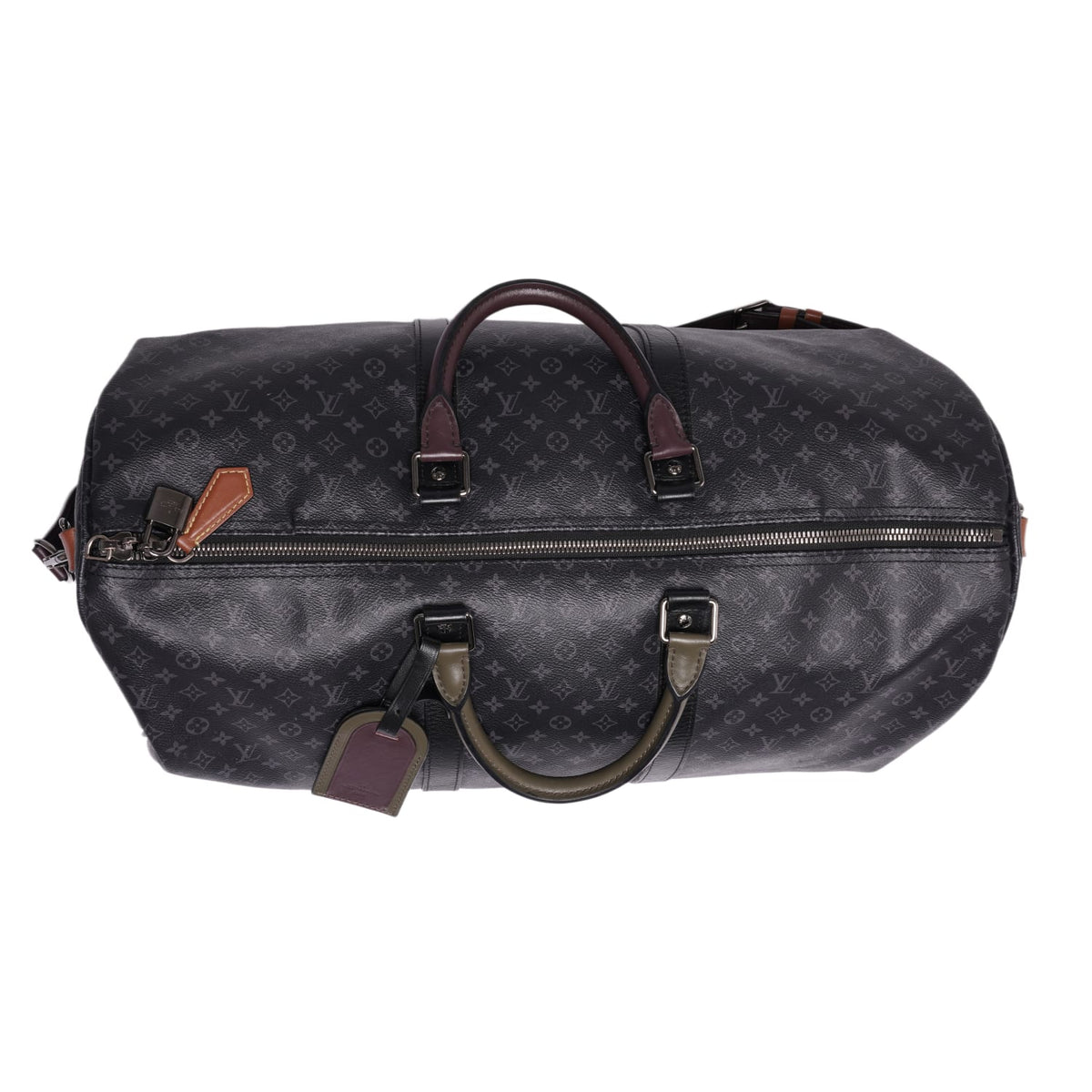 Louis Vuitton 'Black and Olive' Monogram 55 Duffle Bag