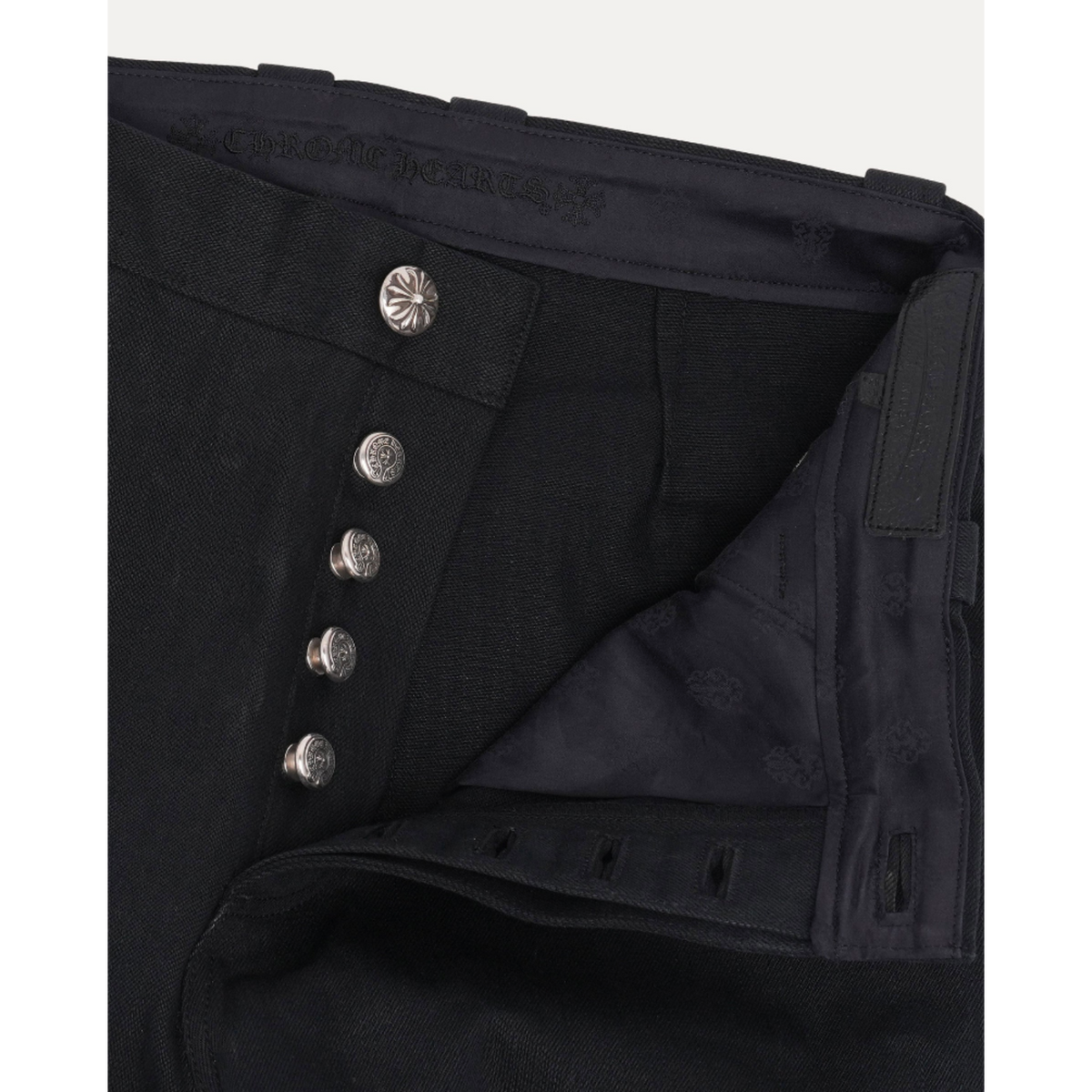 Chrome Hearts 'KS Cut' Black Selvedge Denim Shorts
