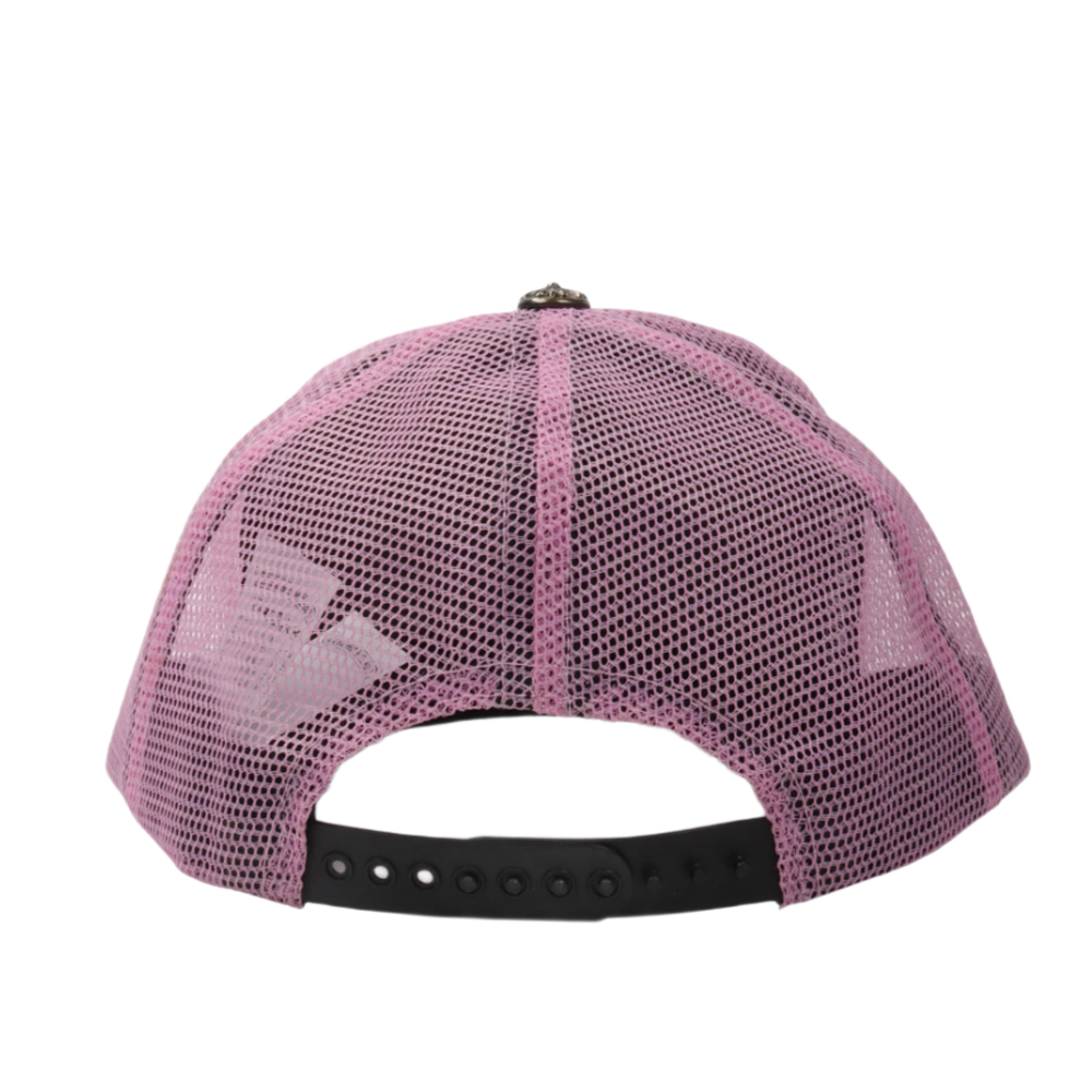 Chrome Hearts CH Pink Black Trucker Hat