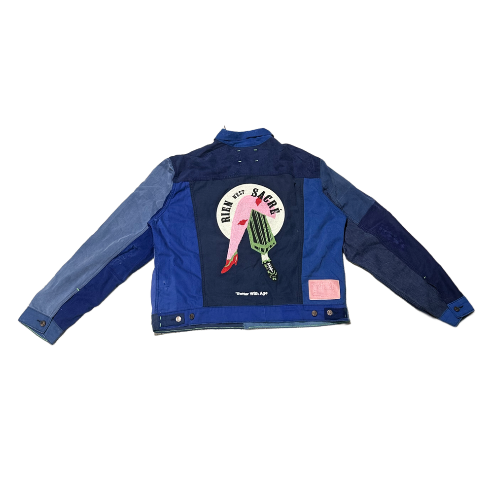 Better With Age 'Blue' Camion Reconstructed Trucker Jacket