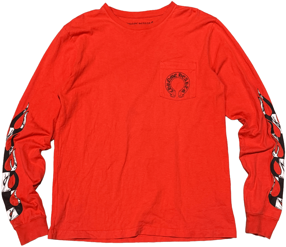 Chrome Hearts 'Chomper' Faded Red Longsleeve Tee