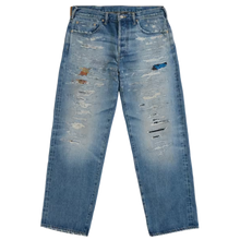 Supreme x MM6 'Blue' Distressed Loose Fit Selvedge Jeans