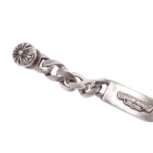 Chrome Hearts 'Blue Sapphire' Floral ID Cuban Clasp Bracelet
