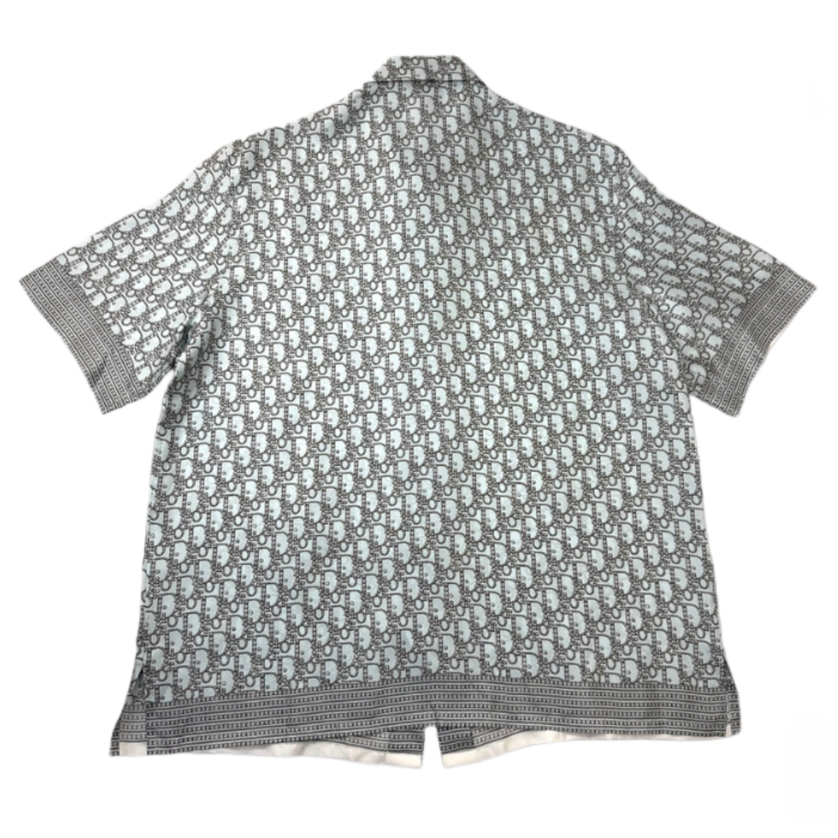 Dior 'Blue Diamond' Oblique Button Up Silk Shirt