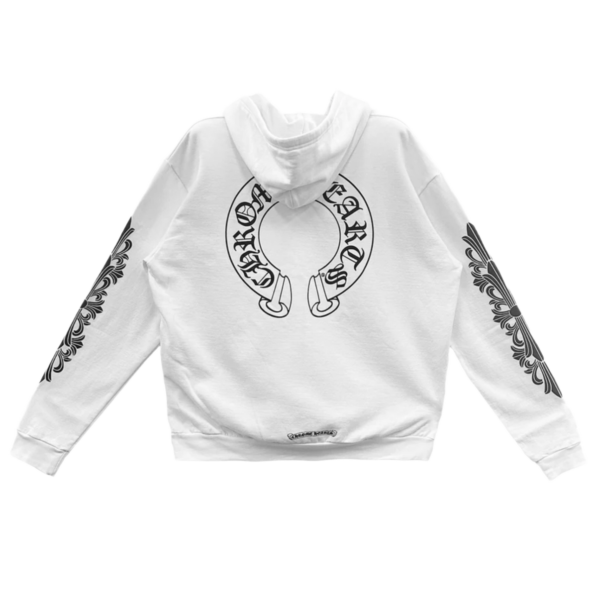 Chrome Hearts 'White' Horseshoe Logo Floral Zip Up Hoodie