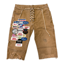SeCND SLF 'Bronze' Patchwork Denim Shorts