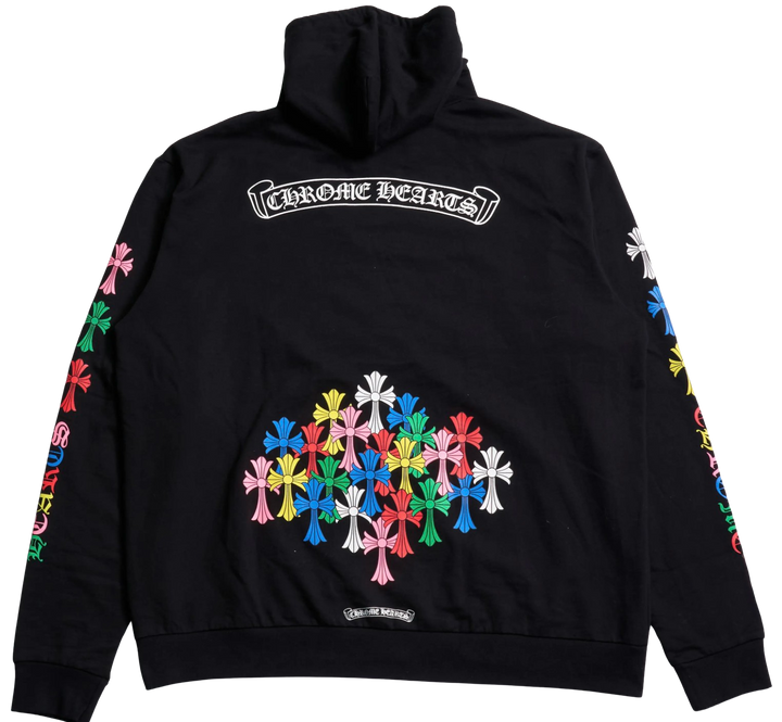 Chrome Hearts 'Multi Color Cross' Cemetery Zip Up Hoodie