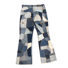 Earthling VIP 'Blue' Body Shop Patchwork Flare Jeans