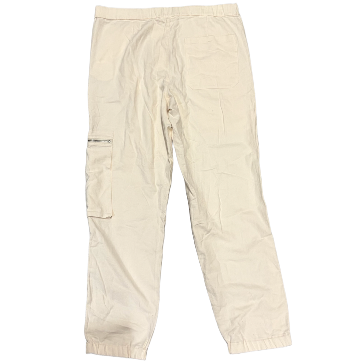 Helmut Lang 'Winter White' Cargo Flannel Pants