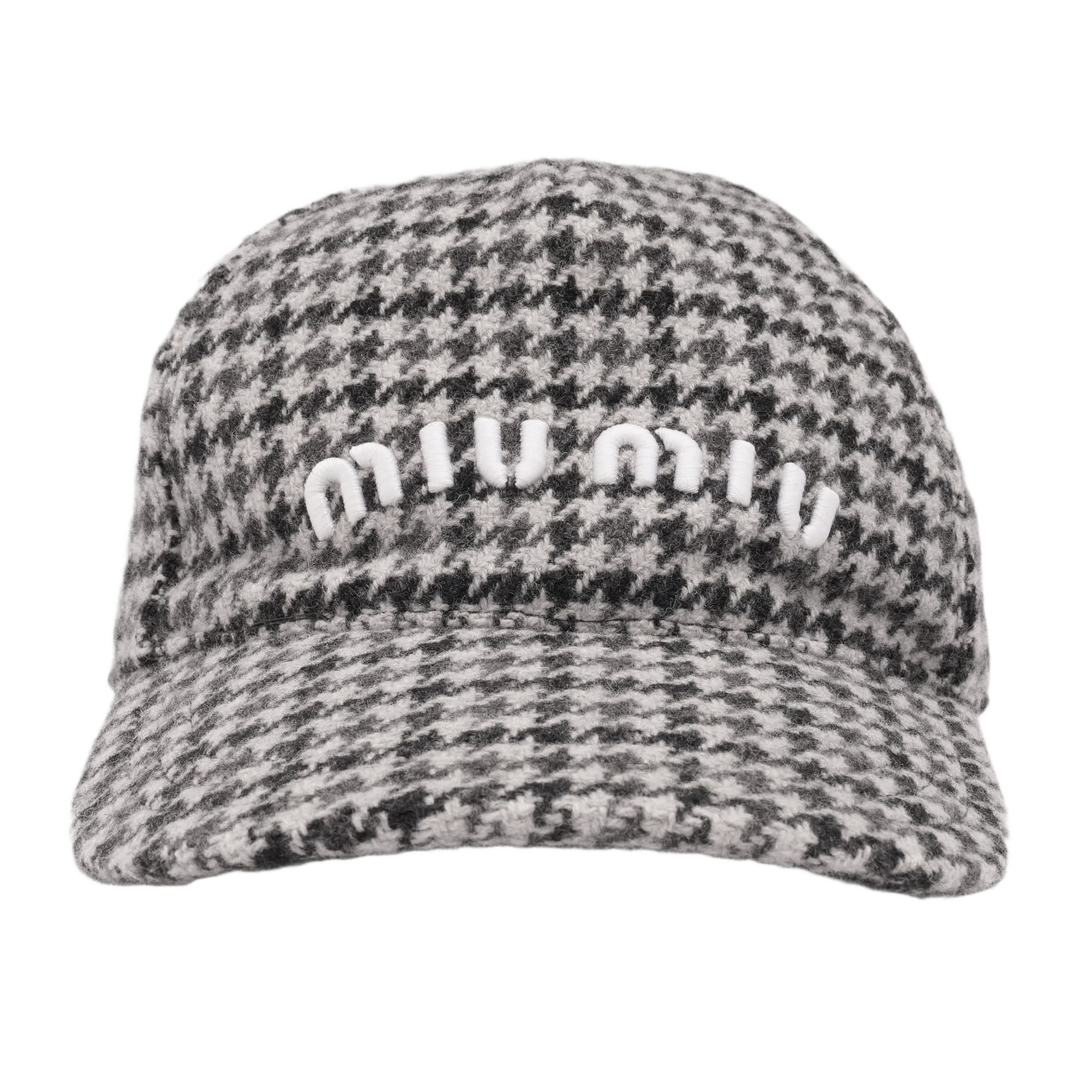 Miu Miu 'Houndstooth' Wool Hat