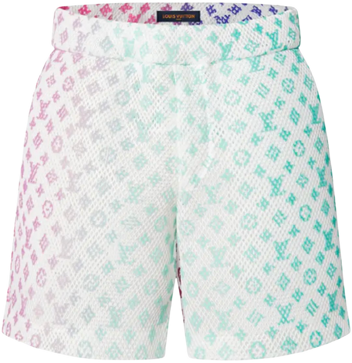Louis Vuitton SS22 "Amen Break" White Mesh Shorts