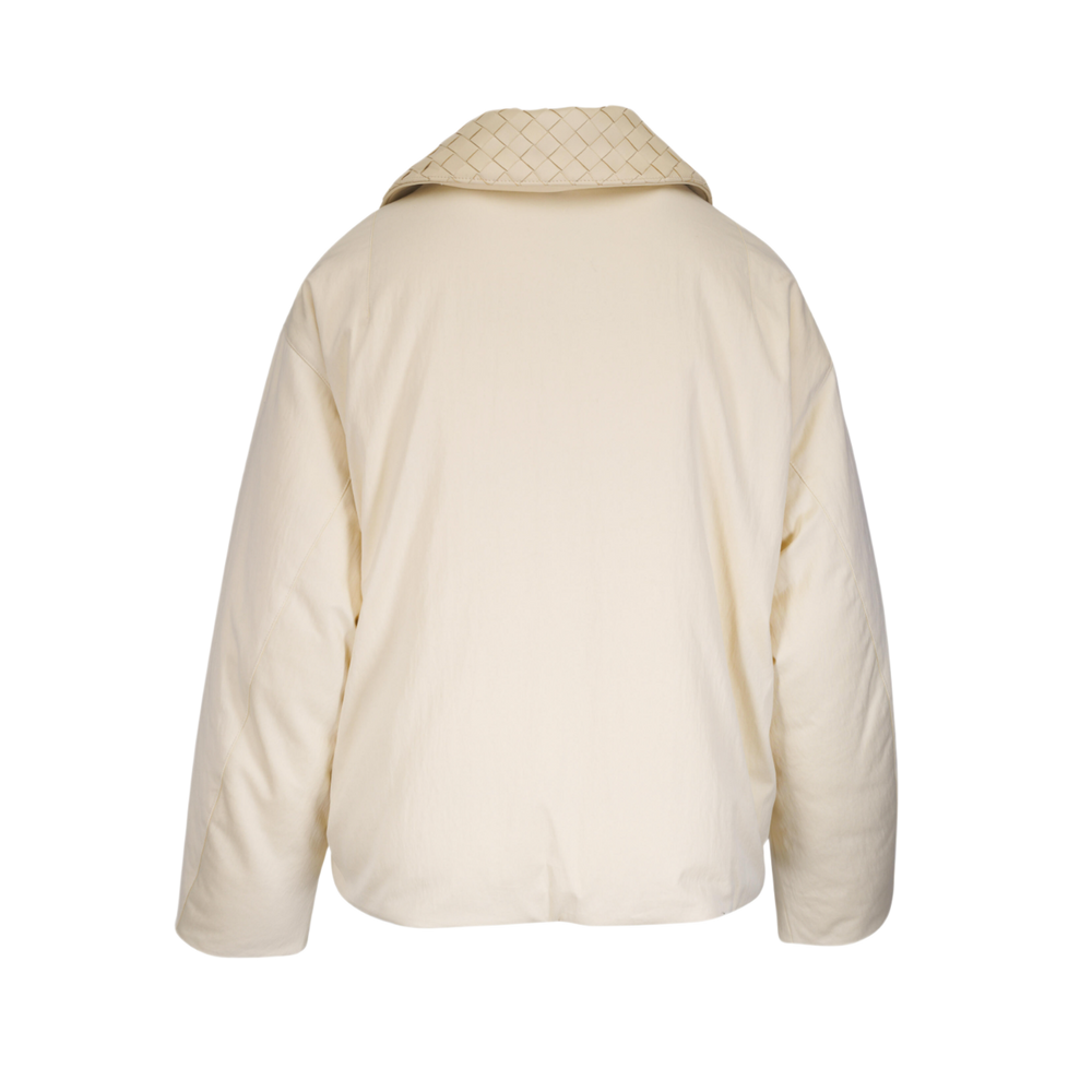 Bottega Veneta 'Cream' Cotton Twill Down Puffer Jacket