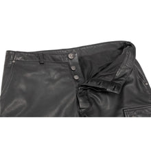 Chrome Hearts 'Devil Dog' Black Leather Cargo Pants