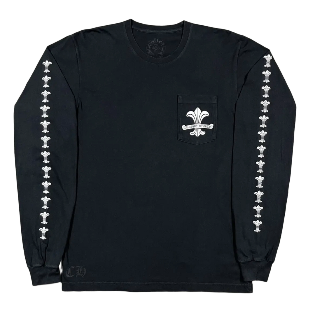Chrome Hearts 'Stencil Fleur' Black Longsleeve