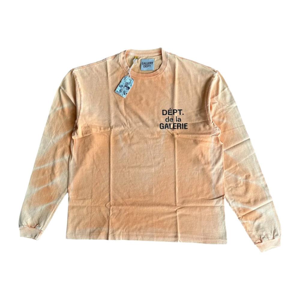 Gallery Dept Faded 'Orange' French Logo Longsleeve Tee