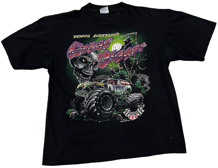 Grave Digger 'Grave Yard' Rhinestone Vintage Tee