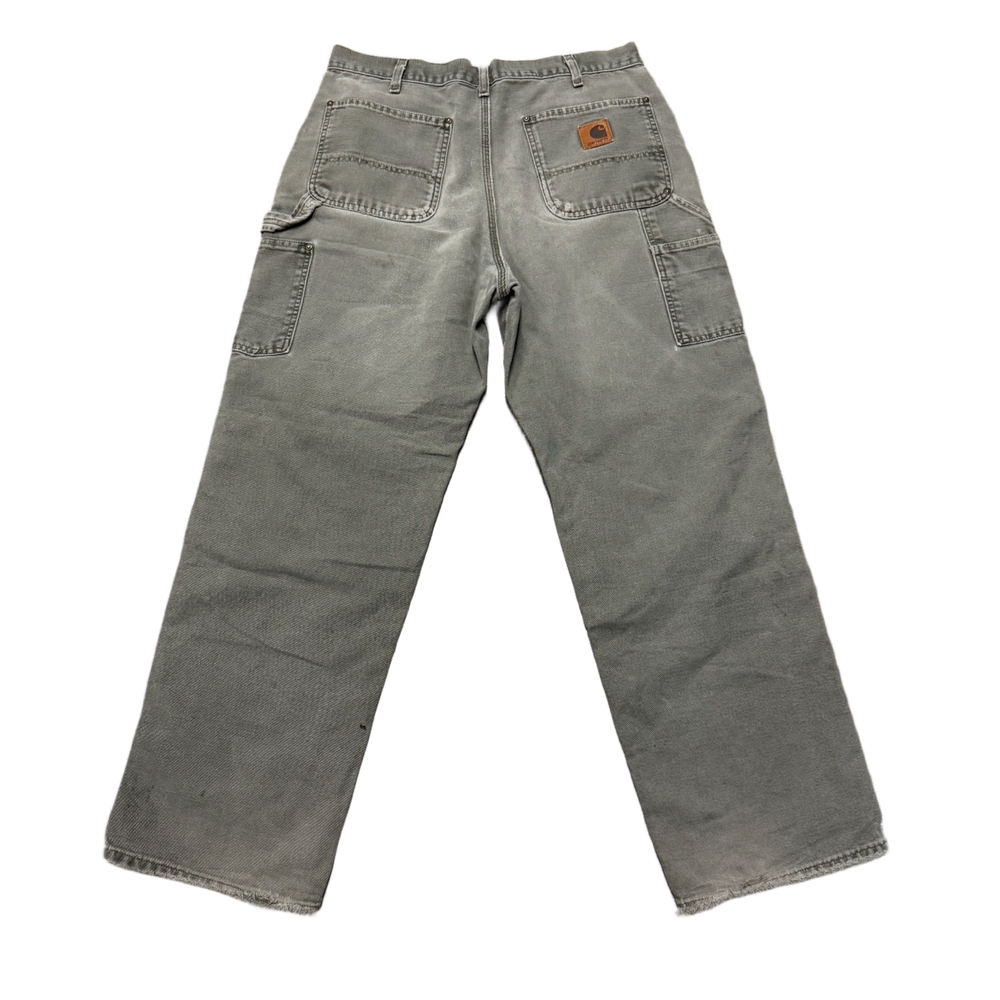 Carhartt 'Olive' Painted and Distressed Carpenter Pants