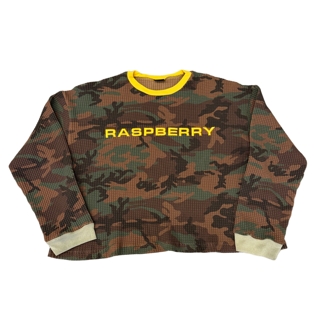 Gold+Vintage Gallery Raspberry Hills 'Camo' D.C Thermal Sweater