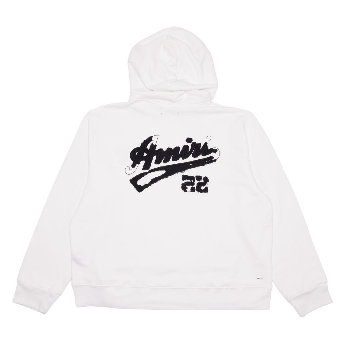 Amiri '22' Distressed White Hoodie