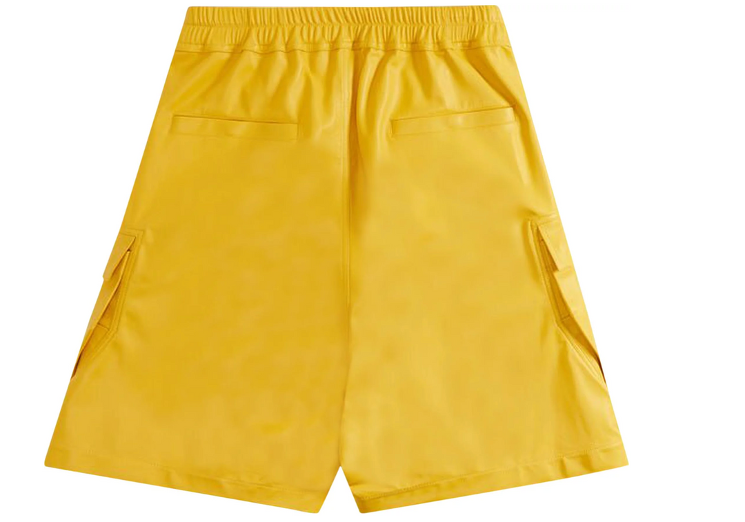 Rick Owens 'Lemon' Leather Cargo Shorts