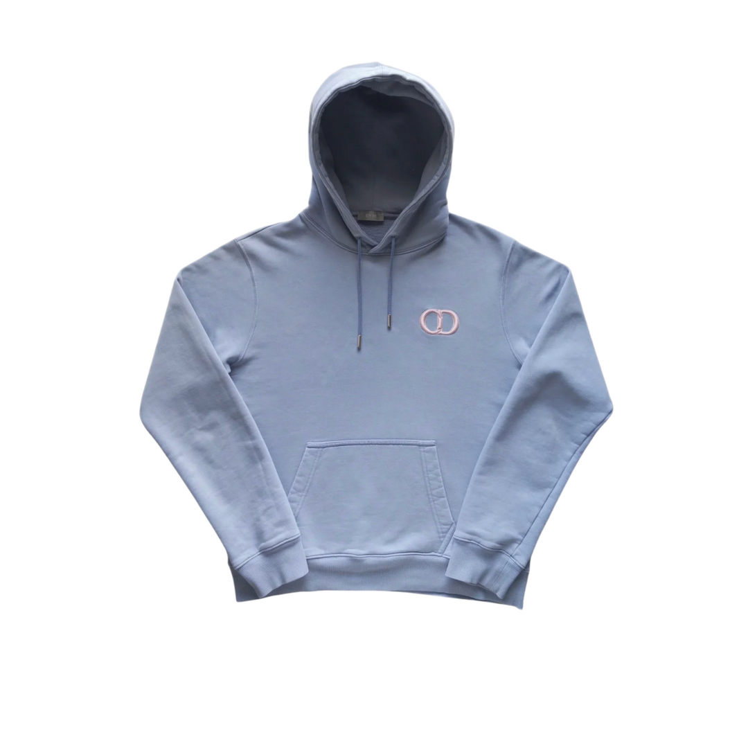 Dior 'Blue & Pink' Embroidered Logo Hoodie
