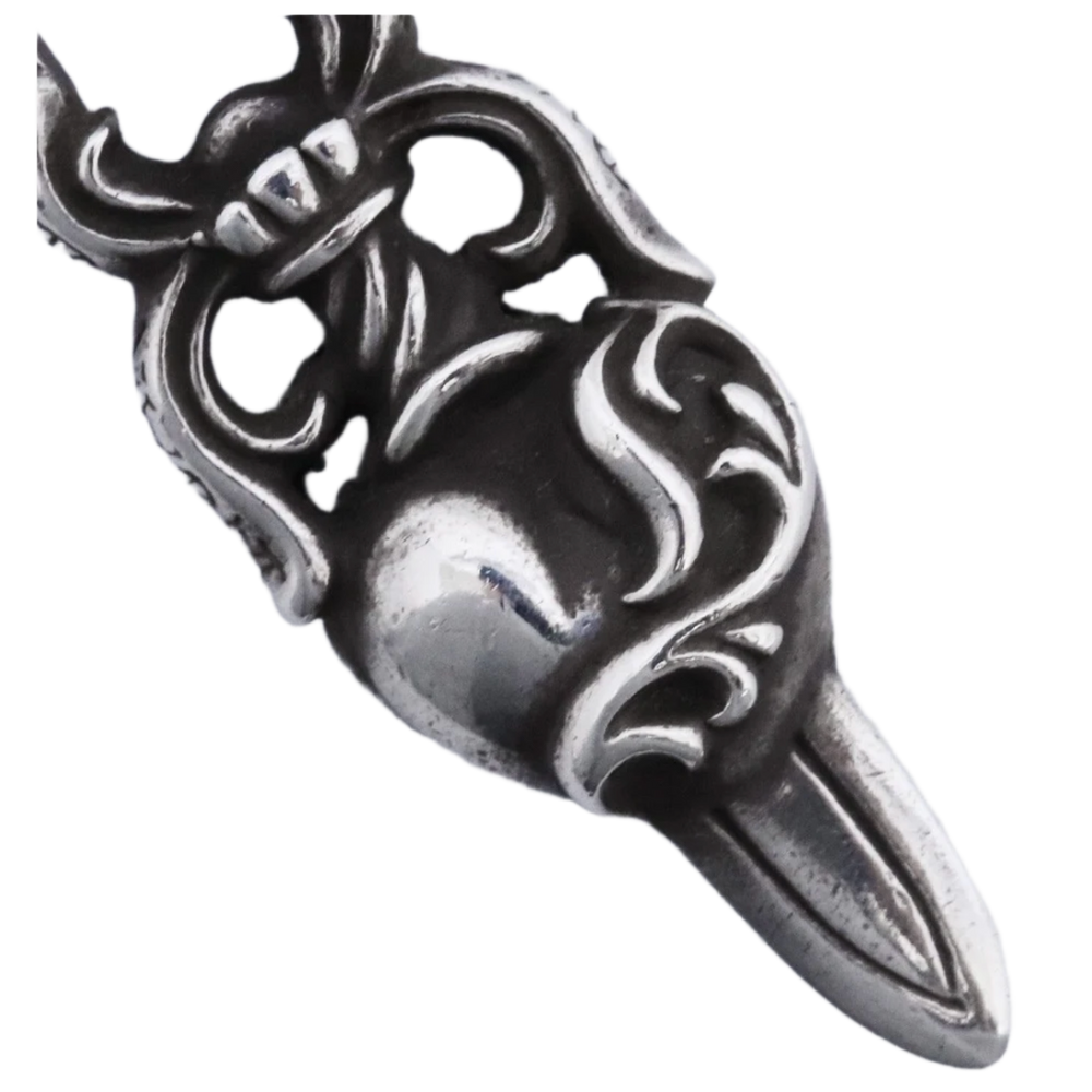Chrome Hearts 'Silver' Heart Dagger Pendant