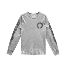 Chrome Hearts 'Horseshoe Floral Sleeve' Grey Thermal Longsleeve 