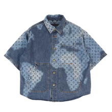 Louis Vuitton 'Blue Map Monogram' Denim Button Up Shirt