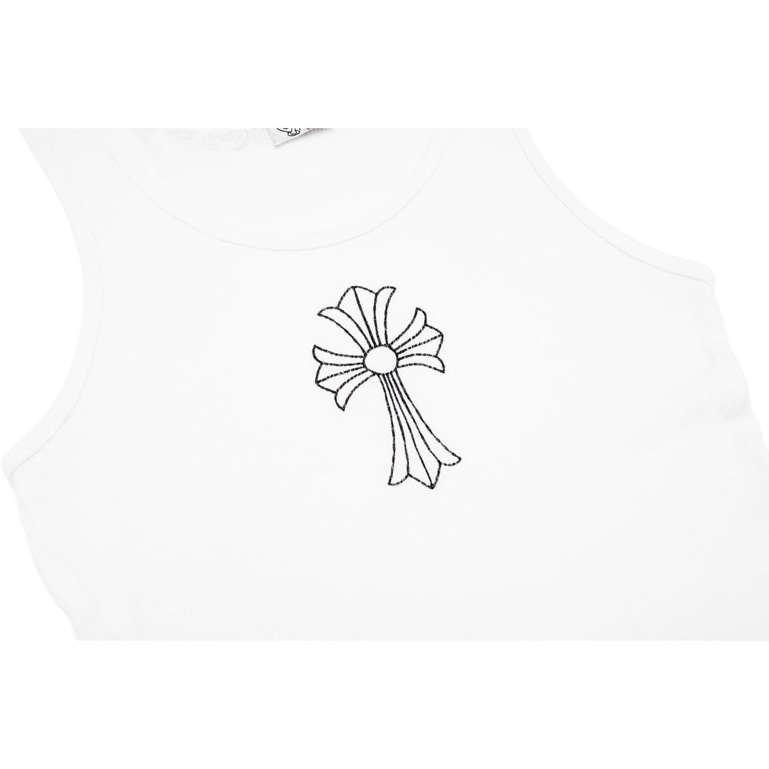 Chrome Hearts Vintage Women's 'White' Cross Tank Top