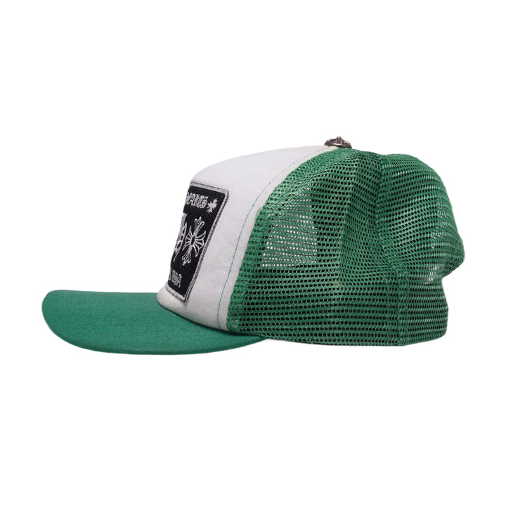 Chrome Hearts CH Hollywood Green/White Trucker Hat