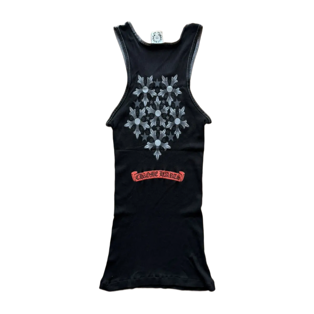 Chrome Hearts Vintage 'Silver Star' Black Tank Top