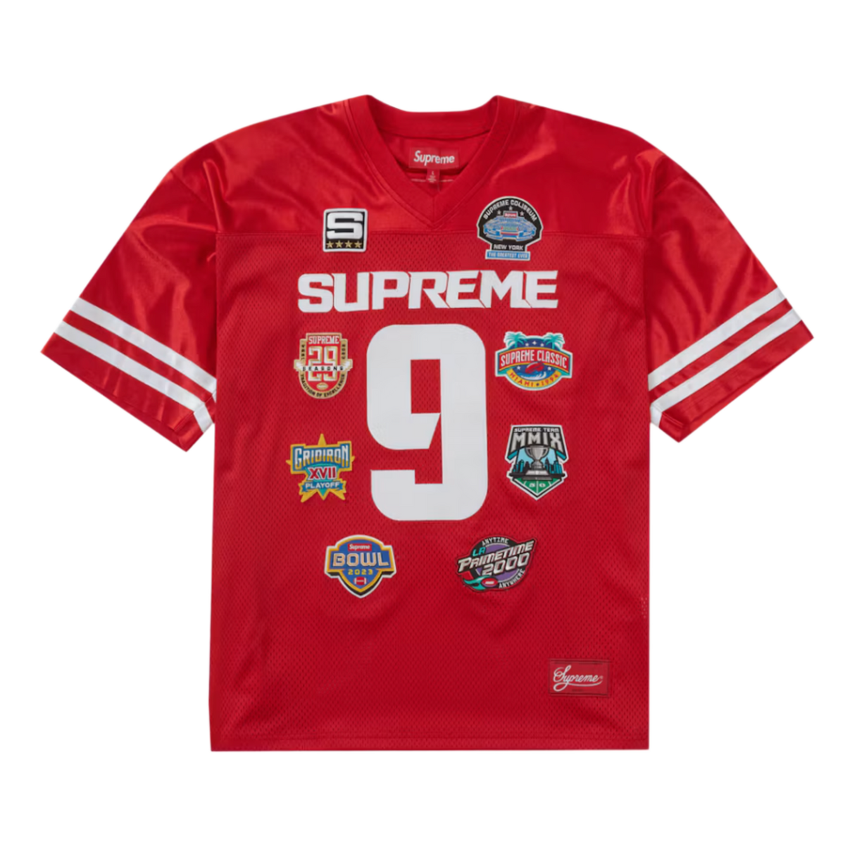 Supreme 'Championships' Red Embroidered Football Jersey