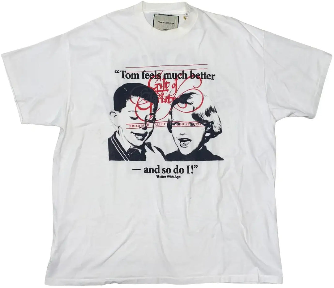 *Better With Age 'Acid Techno' White Vintage Tee