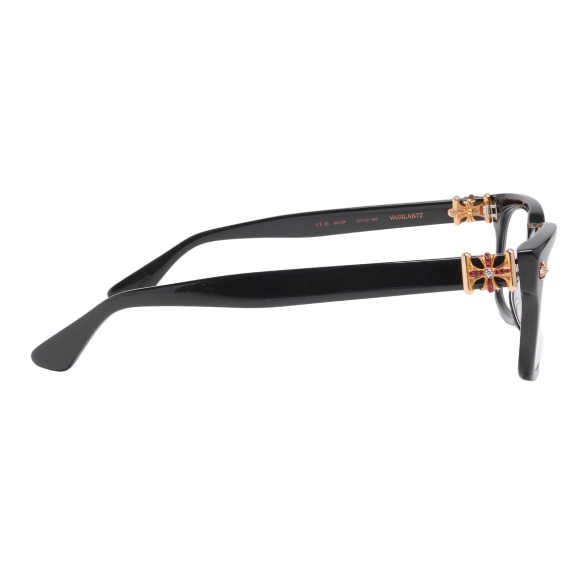 Chrome Hearts 'Vagilante' 22k Pink Sapphire Diamond Glasses