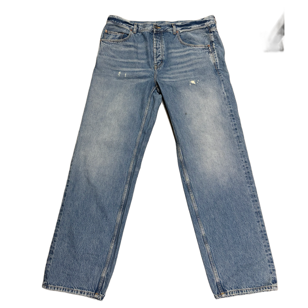 Saint Laurent 'Blue' Medium Wash Baggy Jeans