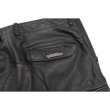 Chrome Hearts 'Devil Dog' Black Leather Cargo Pants