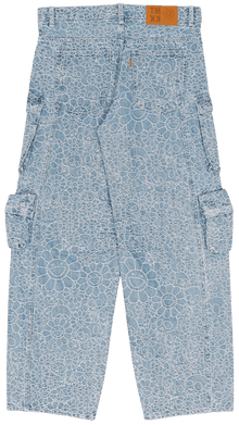 Takashi Murakami 'Flowers and Slulls' Jacquard Denim Cargo Pants