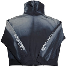 Bossi 'Flame' Washed Black Rhinestone Zip-Up
